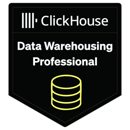 ClickHouse Data Warehousing Professional certification badge